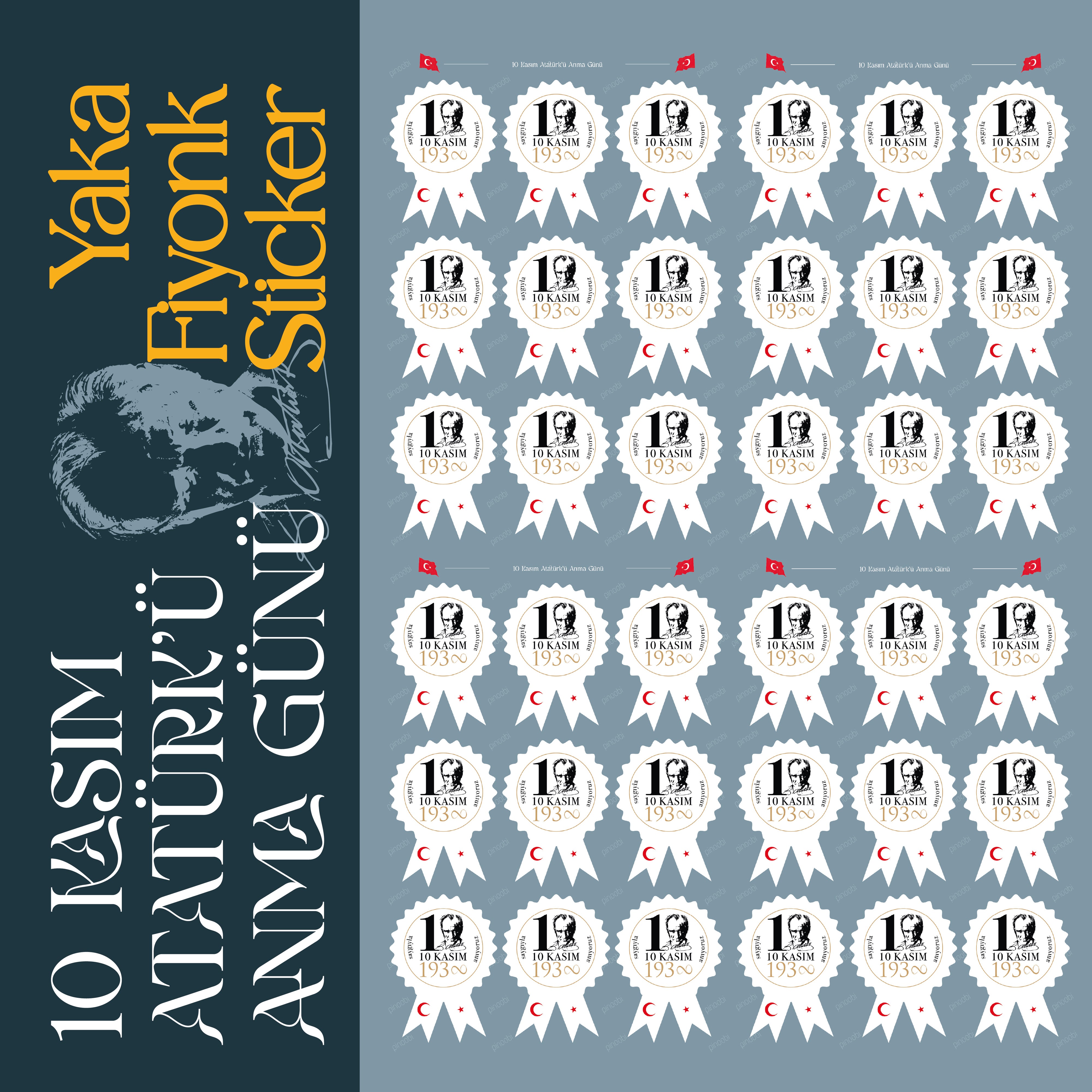 10 Kasım Fiyonk Sticker Set - pinoobi