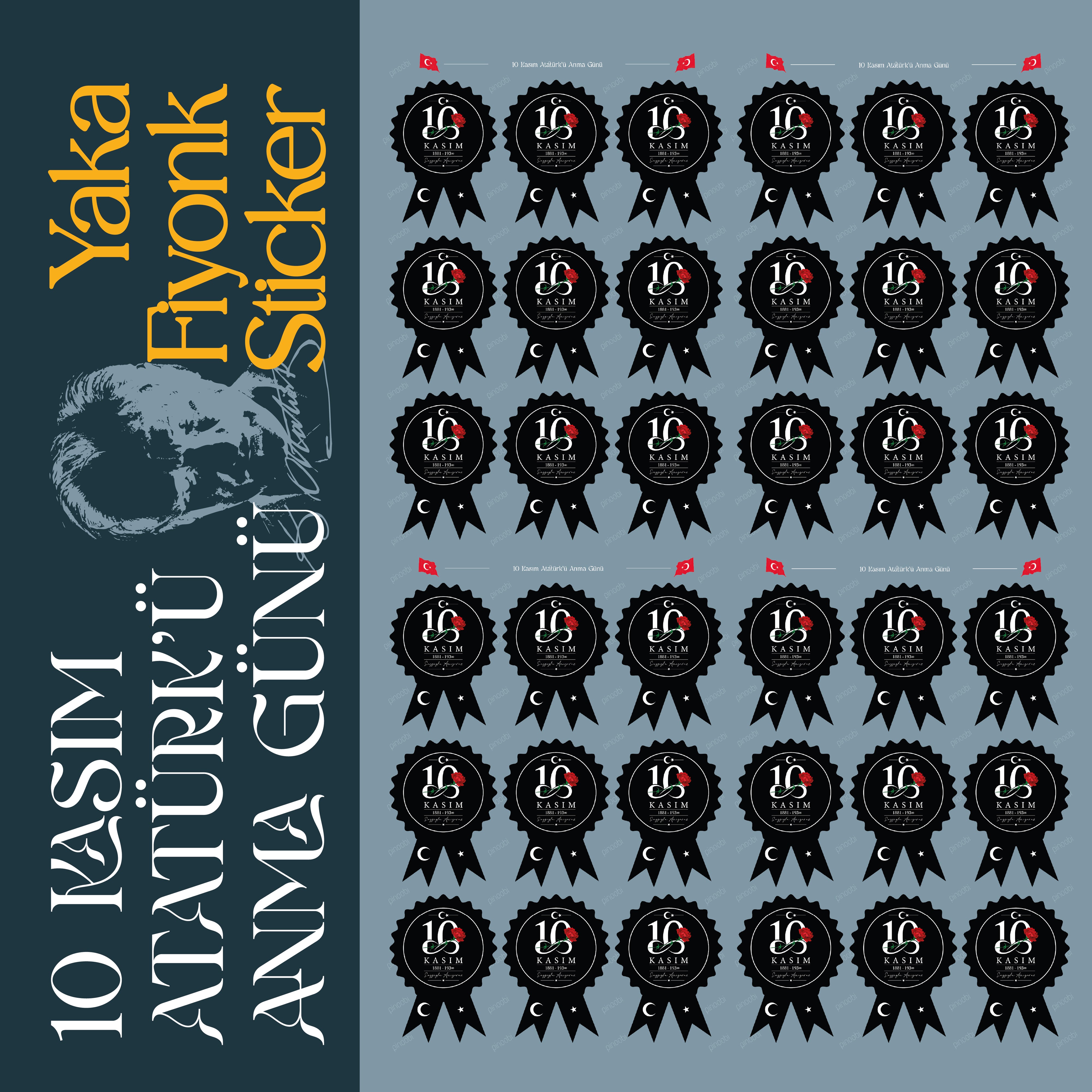 10 Kasım Fiyonk Sticker Set - pinoobi