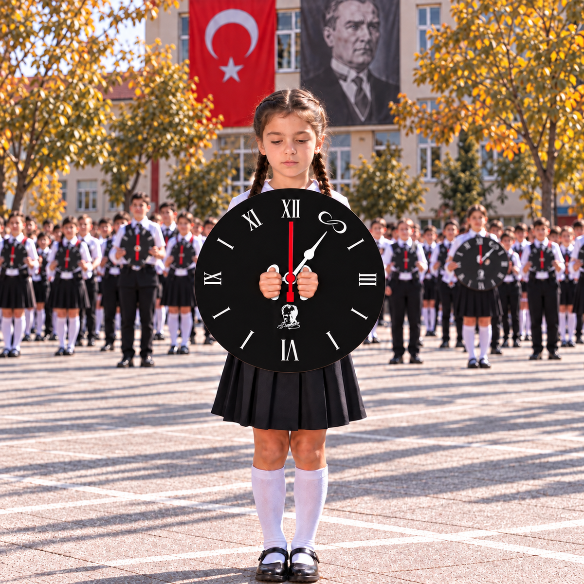 10 Kasım Atatürk'ü Anma Günü Koreografi Gösteri Plakası (Saat-Daire)-zoom-1