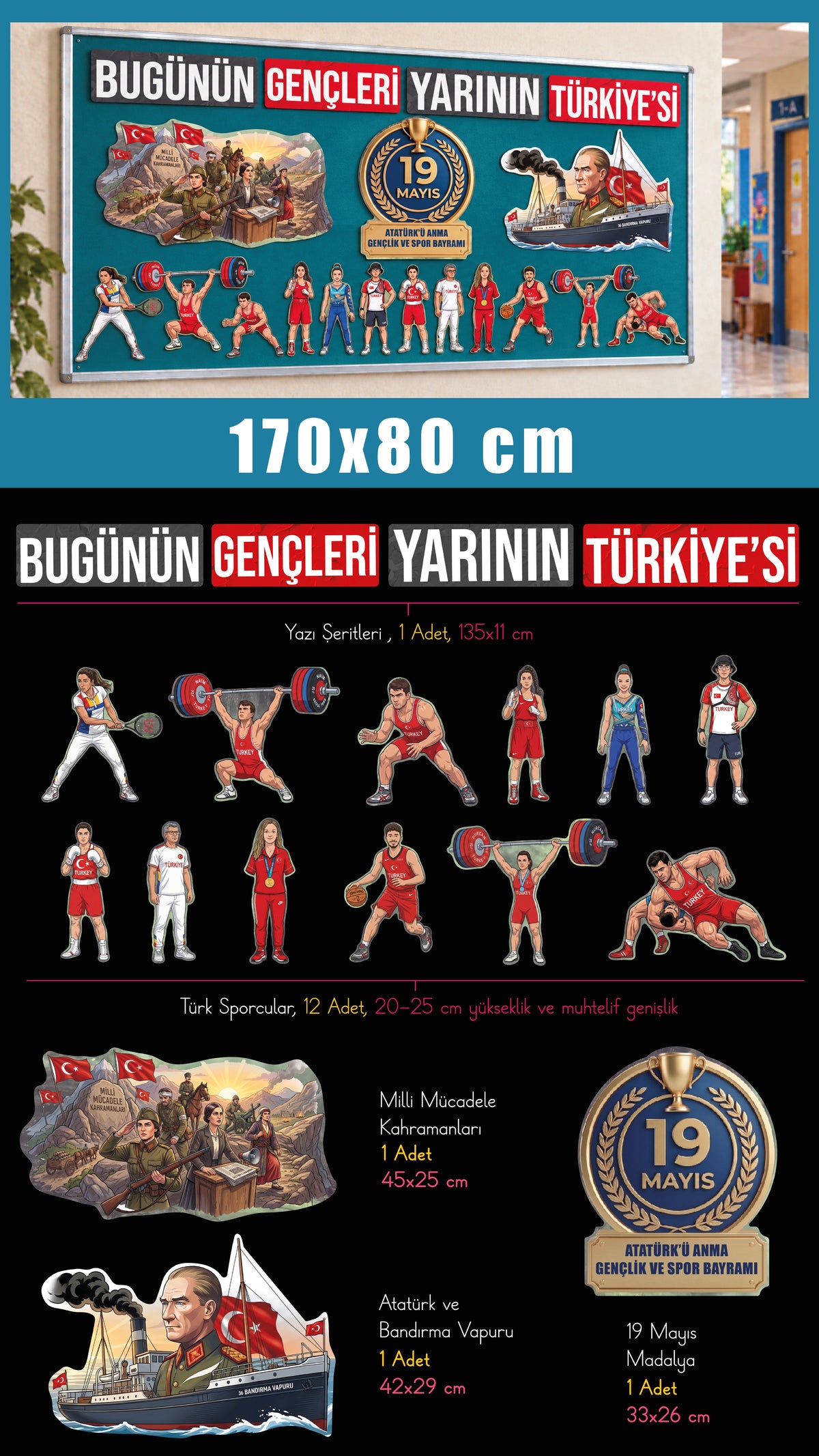 19 Mayıs Atatürk'ü Anma Gençlik ve Spor Bayramı Panosu-zoom-8