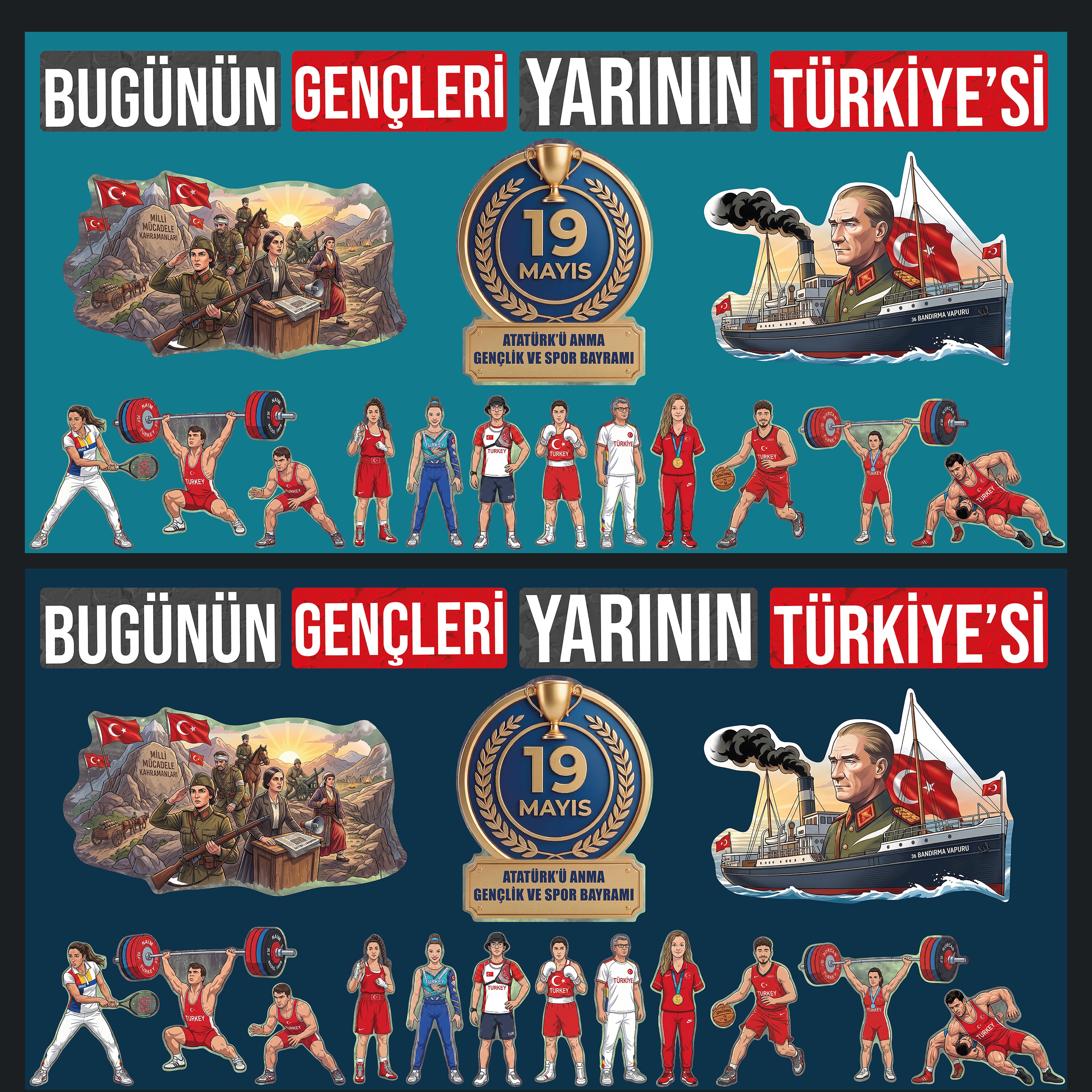 19 Mayıs Atatürk'ü Anma Gençlik ve Spor Bayramı Panosu - pinoobi