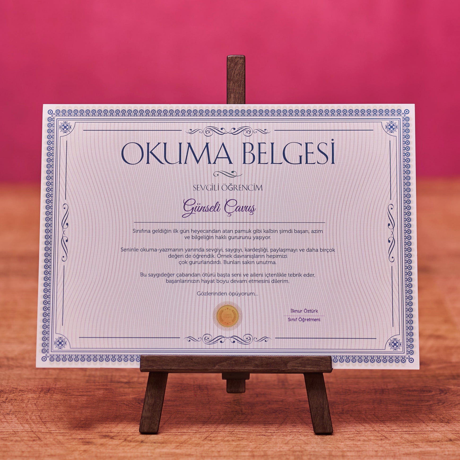 Okuma Belgesi Seti (Geleneksel & Zarif)-4