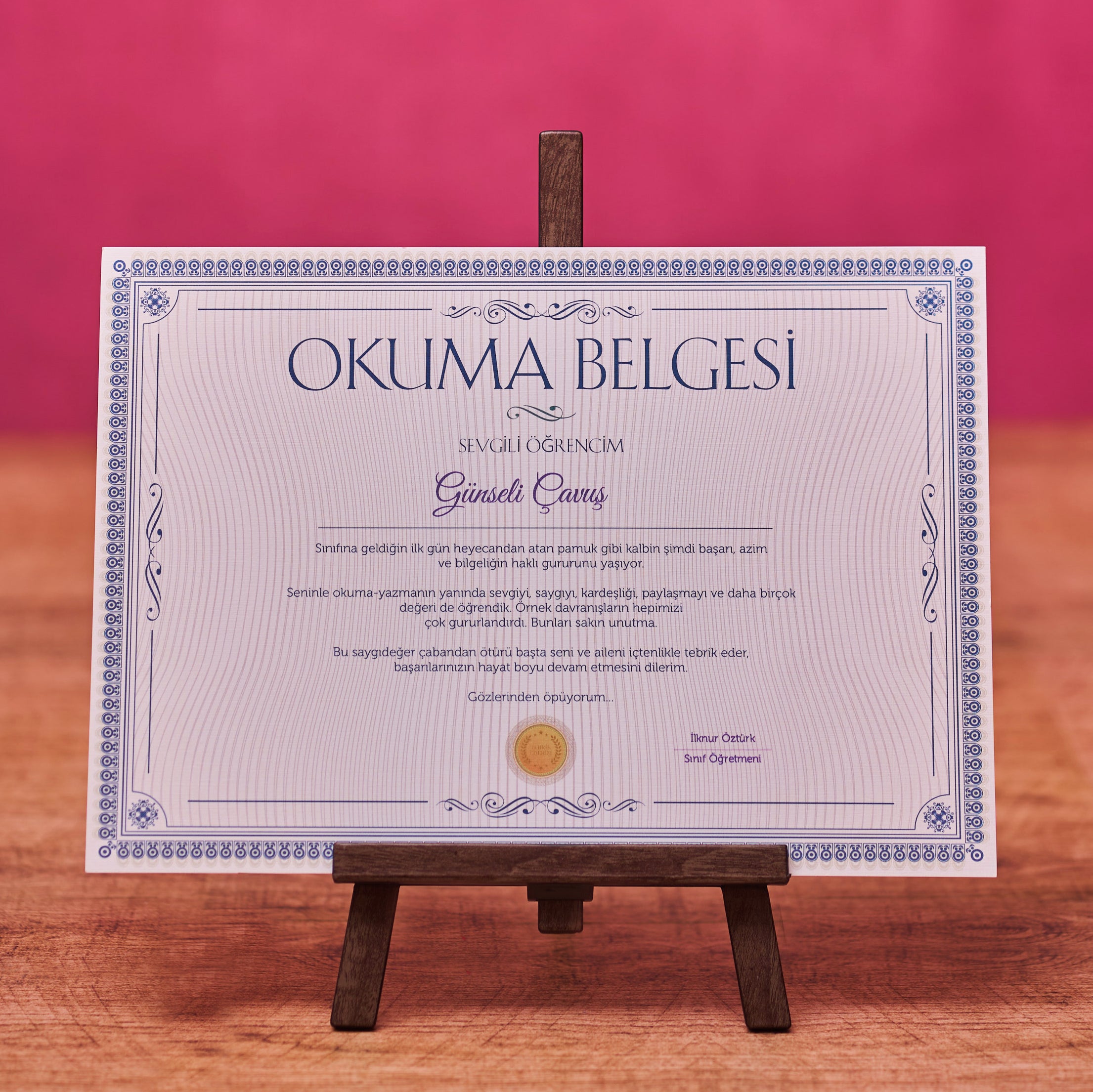 Okuma Belgesi Seti (Geleneksel & Zarif)-zoom-4
