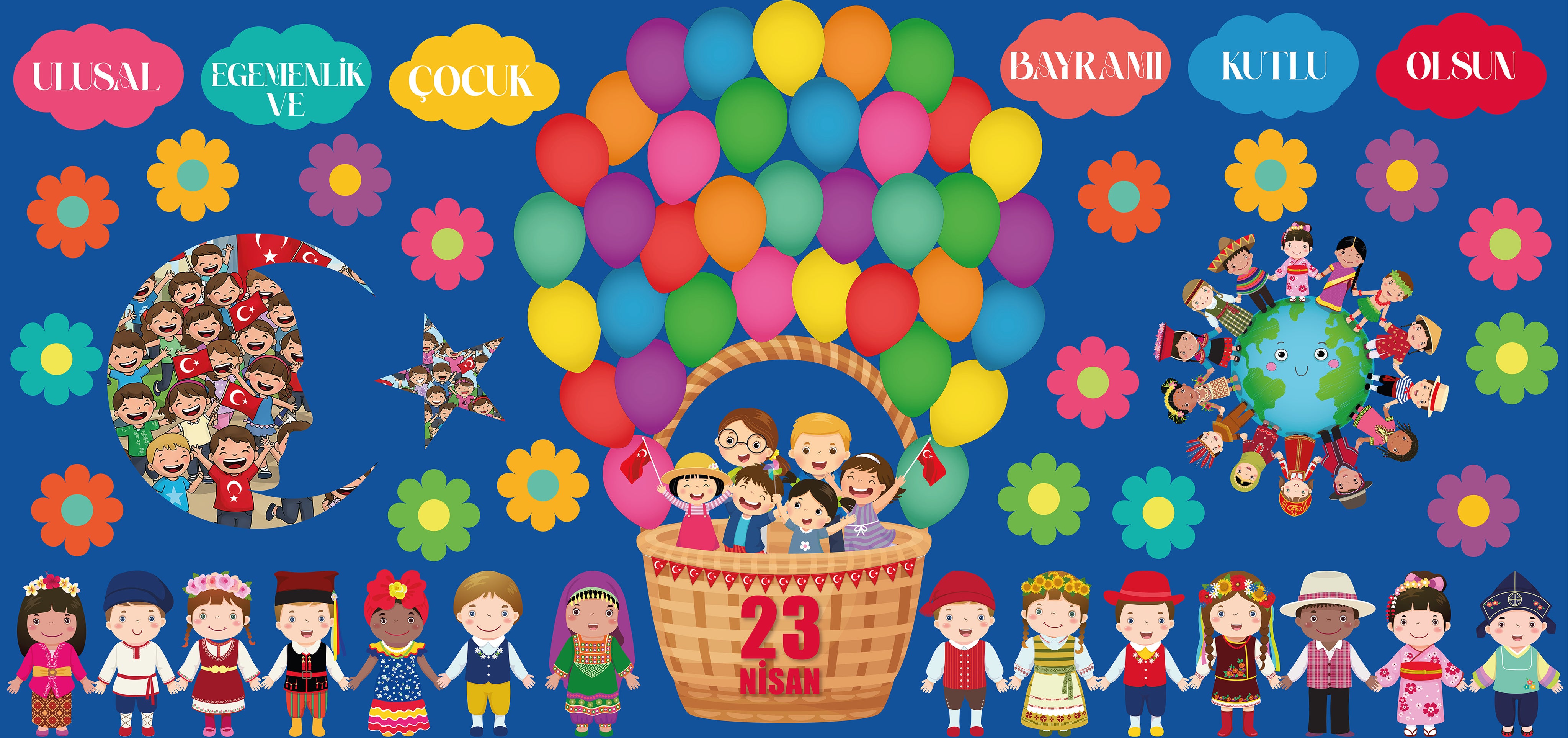 23 Nisan Çocuk Bayramı Pano - pinoobi