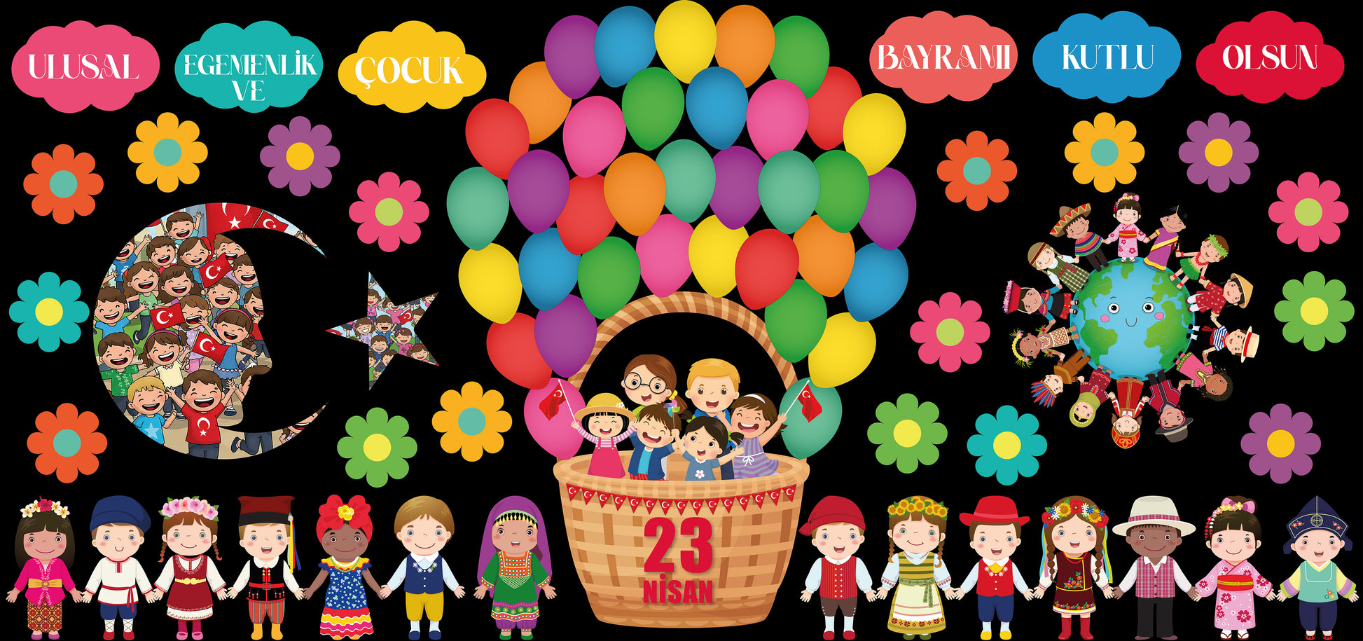23 Nisan Çocuk Bayramı Pano - pinoobi