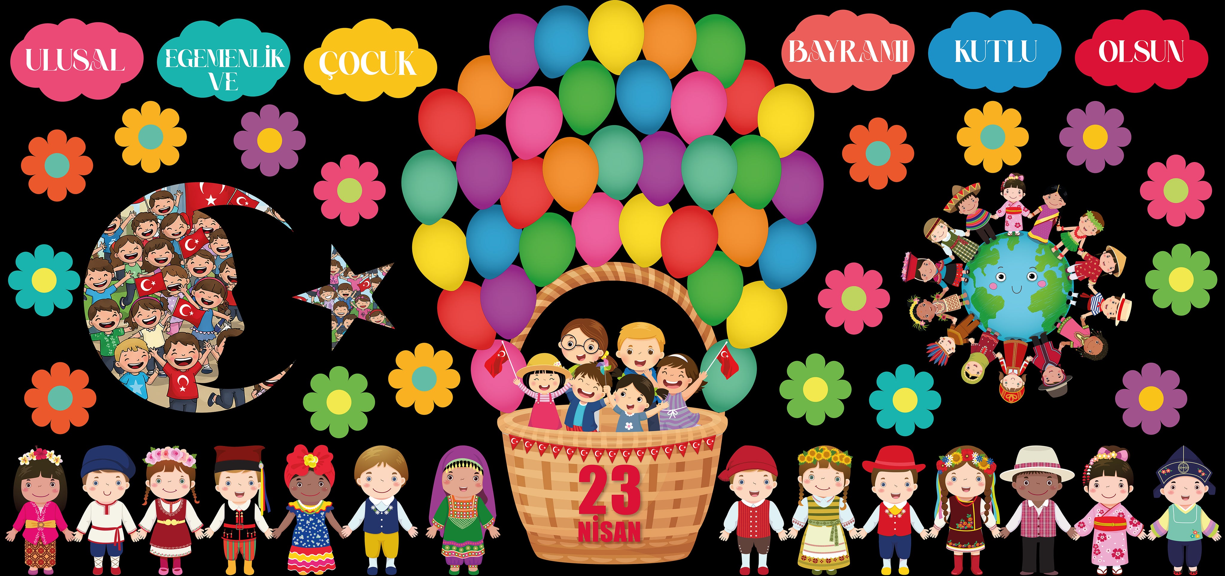 23 Nisan Çocuk Bayramı Pano - pinoobi