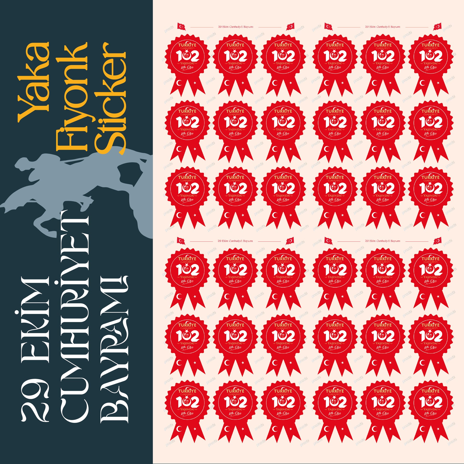 10 Kasım Fiyonk Sticker Set - pinoobi