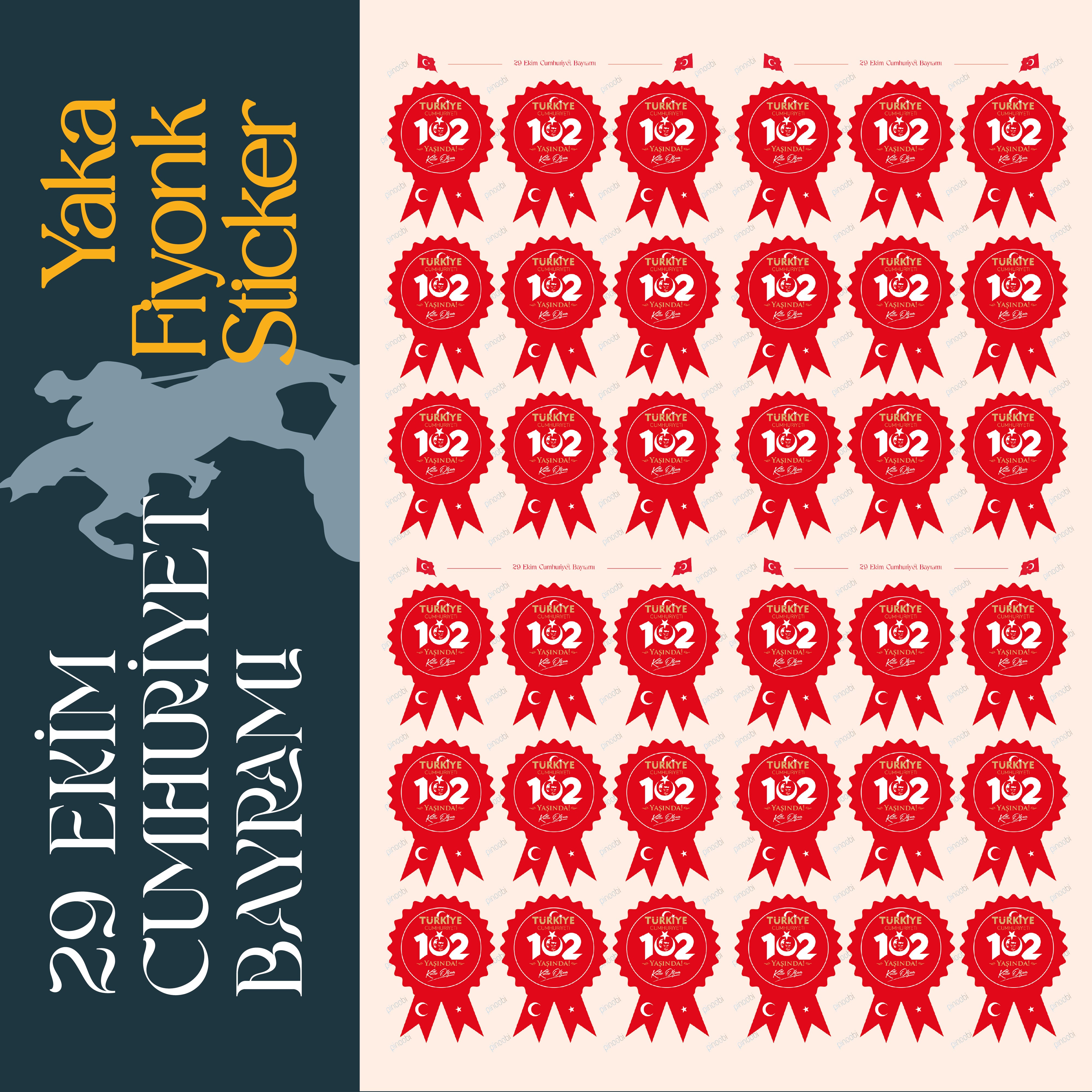 10 Kasım Fiyonk Sticker Set - pinoobi