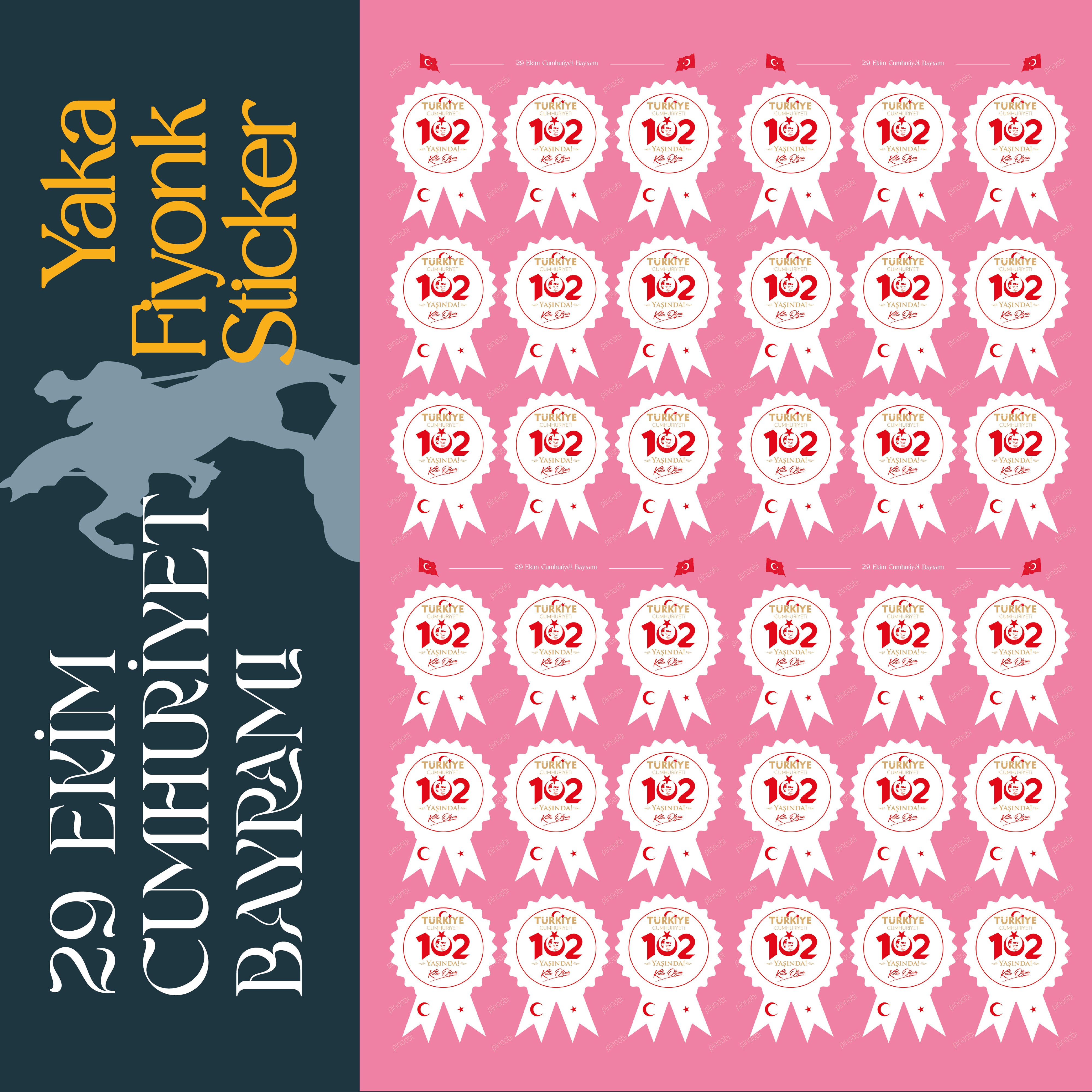 10 Kasım Fiyonk Sticker Set - pinoobi