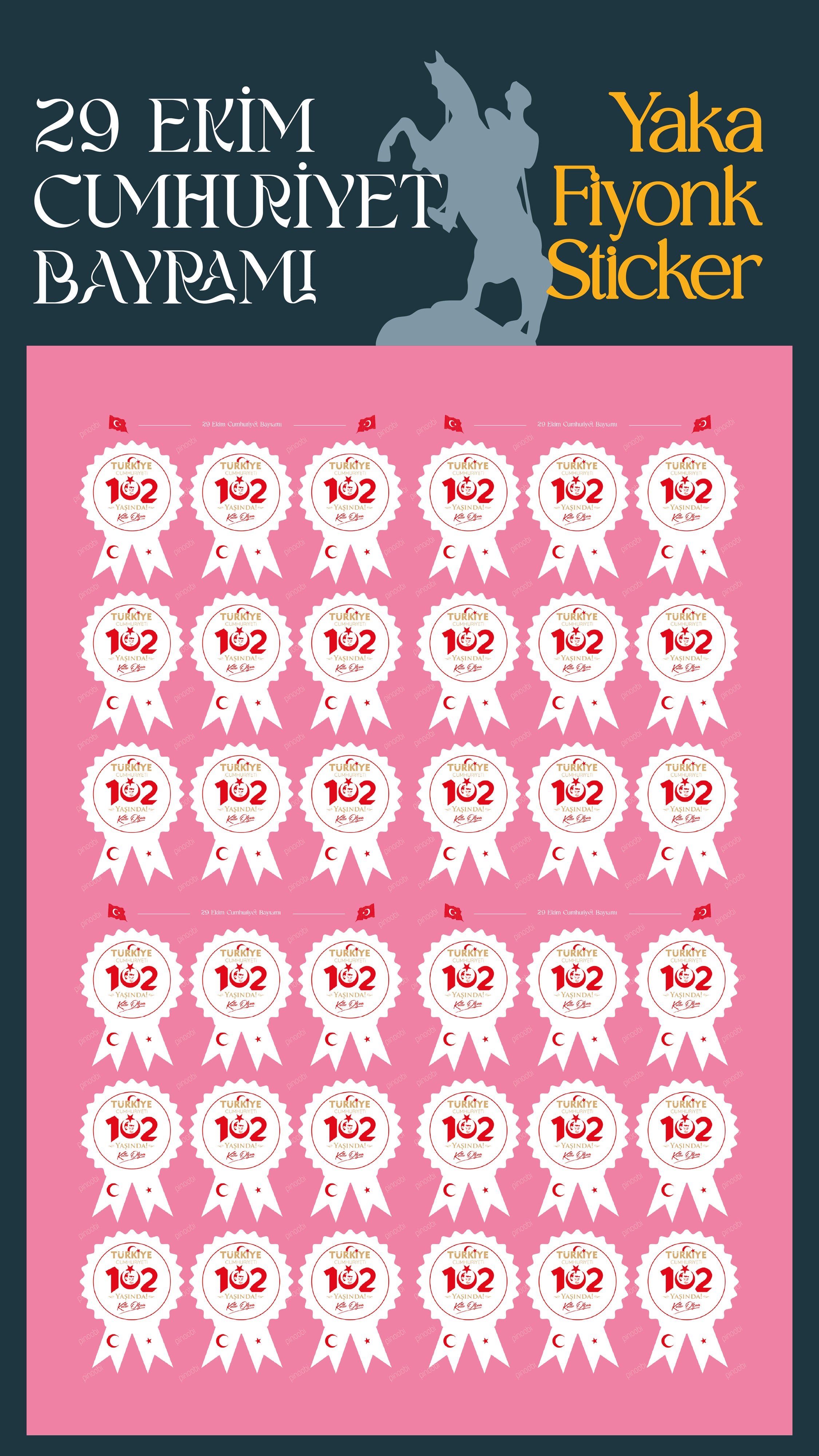 10 Kasım Fiyonk Sticker Set - pinoobi