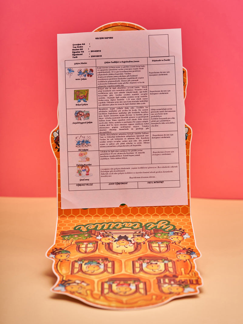 Arı Evi Karne / Gelişim Raporu Kılıfı (Set Değildir)-zoom-