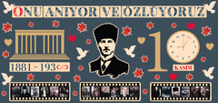 10 Kasım Atatürk2ü Anma Günü Panosu - pinoobi