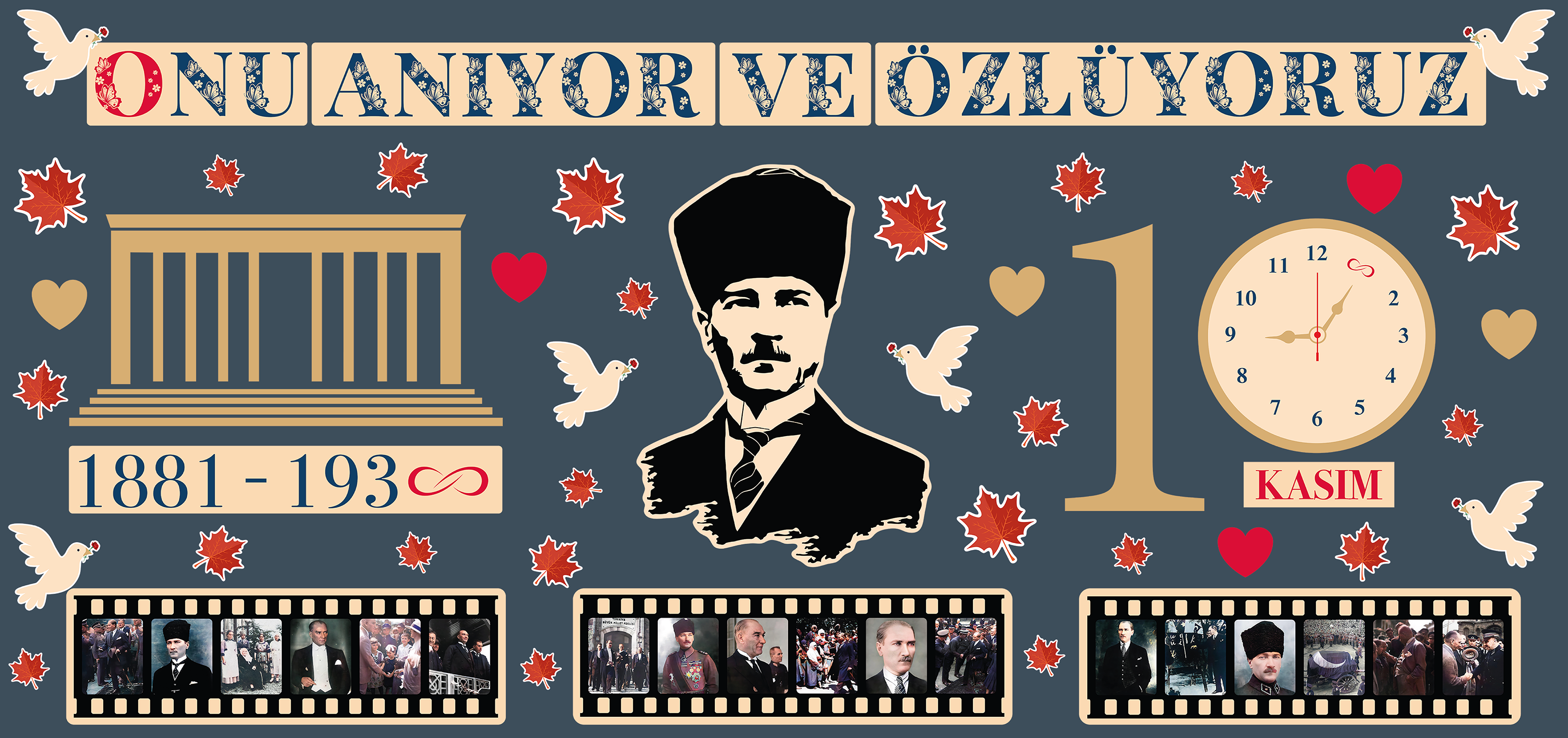 10 Kasım Atatürk2ü Anma Günü Panosu - pinoobi