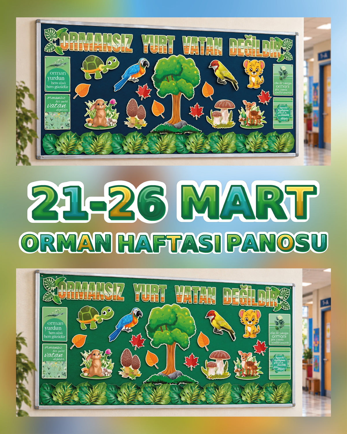 Orman Haftası Sınıf ve Okul Panosu Seti (170x80 cm)-1