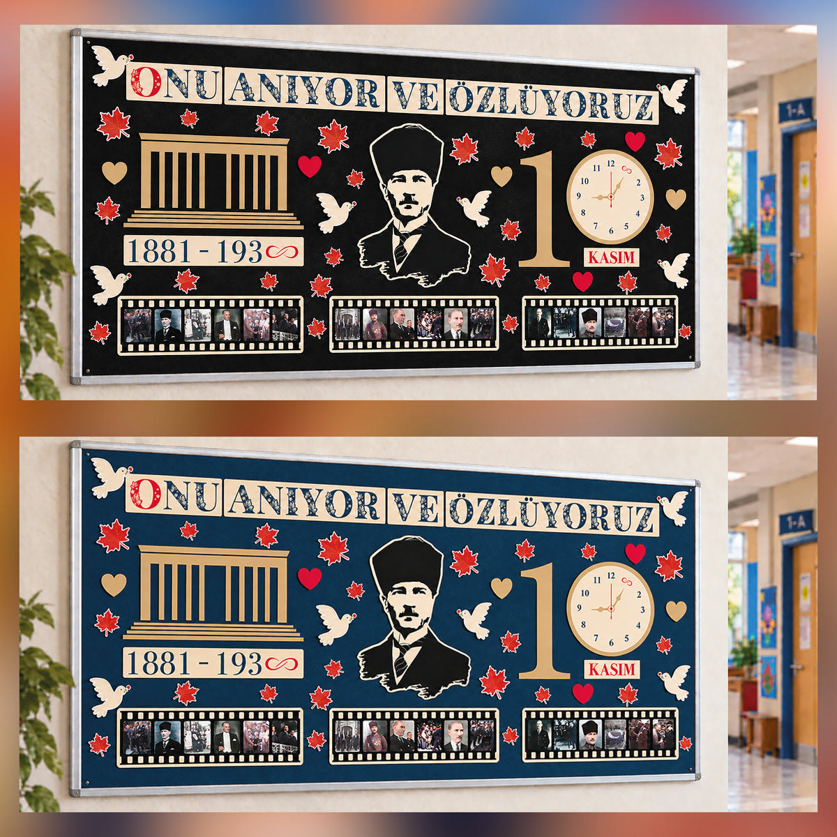 Yıl Boyu Sınıf ve Okul Panoları Seti (12 Temalı Dev Koleksiyon - 170x80 cm)-zoom-9