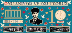 10 Kasım Atatürk2ü Anma Günü Panosu - pinoobi