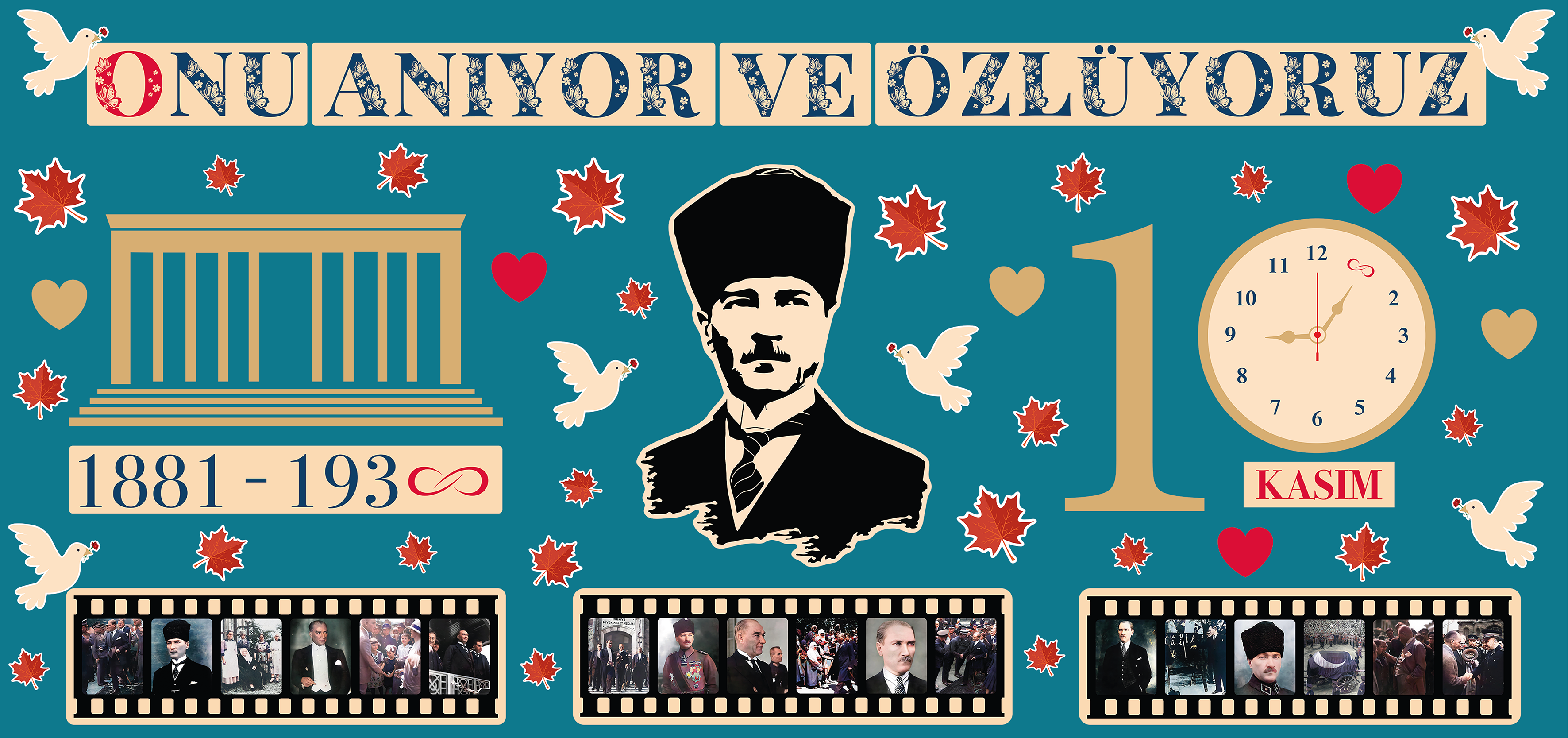 10 Kasım Atatürk2ü Anma Günü Panosu - pinoobi