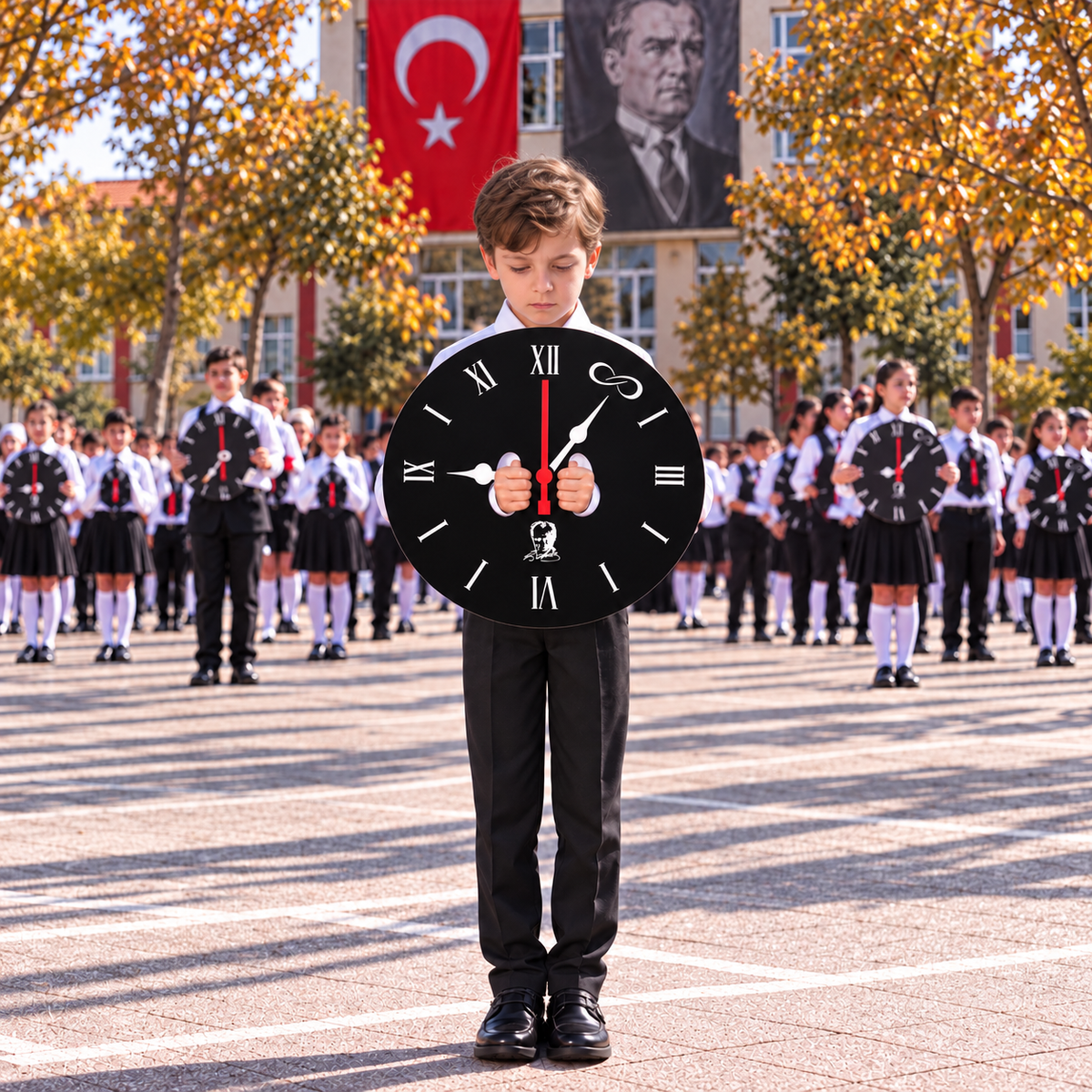 10 Kasım Atatürk'ü Anma Günü Koreografi Gösteri Plakası (Saat-Daire)-zoom-8