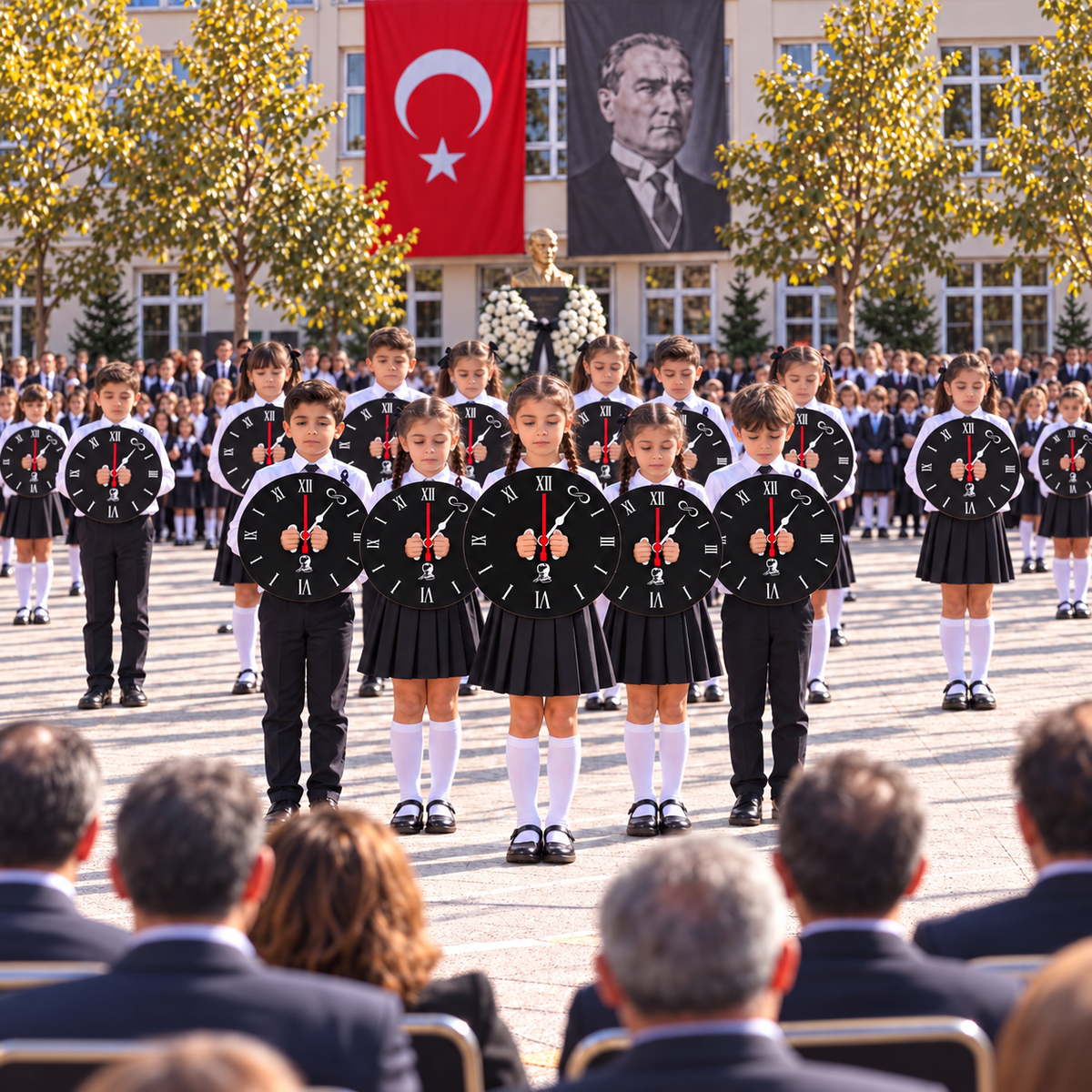 10 Kasım Atatürk'ü Anma Günü Koreografi Gösteri Plakası (Saat-Daire)-7