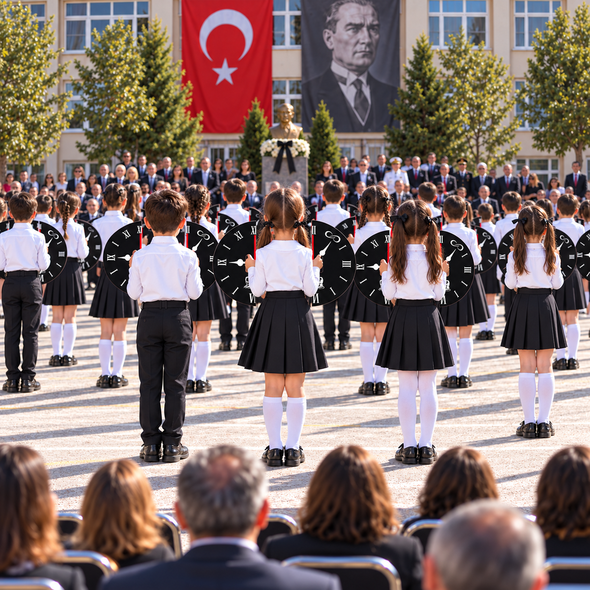 10 Kasım Atatürk'ü Anma Günü Koreografi Gösteri Plakası (Saat-Daire)-zoom-3