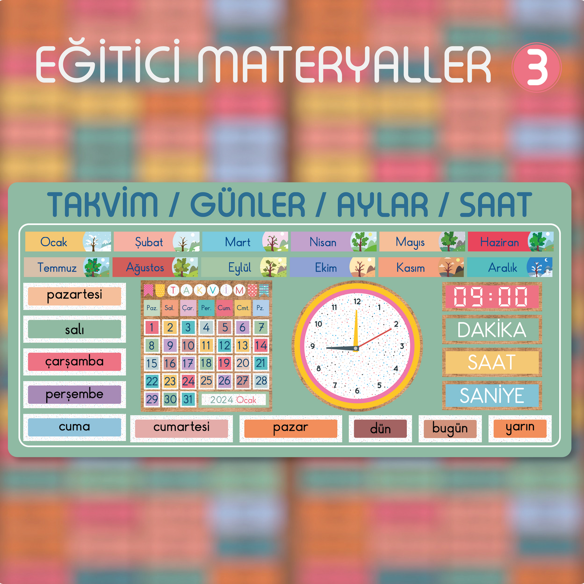 440 Parça İlkokul Eğitici Materyal Seti-zoom-5