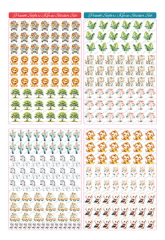 Safari Karne / Gelişim Raporu Şeffaf Sticker Set - pinoobi