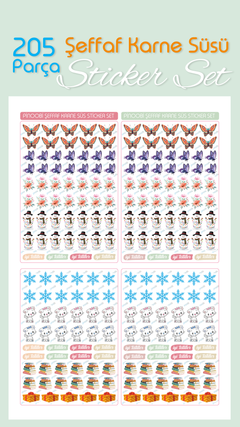 Sömestr Karne / Gelişim Raporu Şeffaf Sticker Set - pinoobi