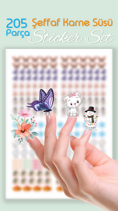 Sömestr Karne / Gelişim Raporu Şeffaf Sticker Set - pinoobi