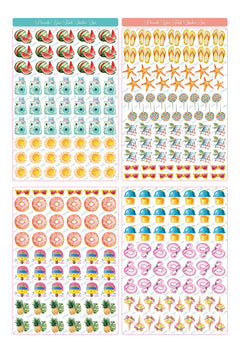 Yaz Tatili Karne / Gelişim Raporu Şeffaf Sticker Set - pinoobi