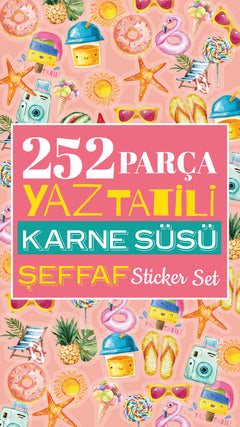 Yaz Tatili Karne / Gelişim Raporu Şeffaf Sticker Set - pinoobi