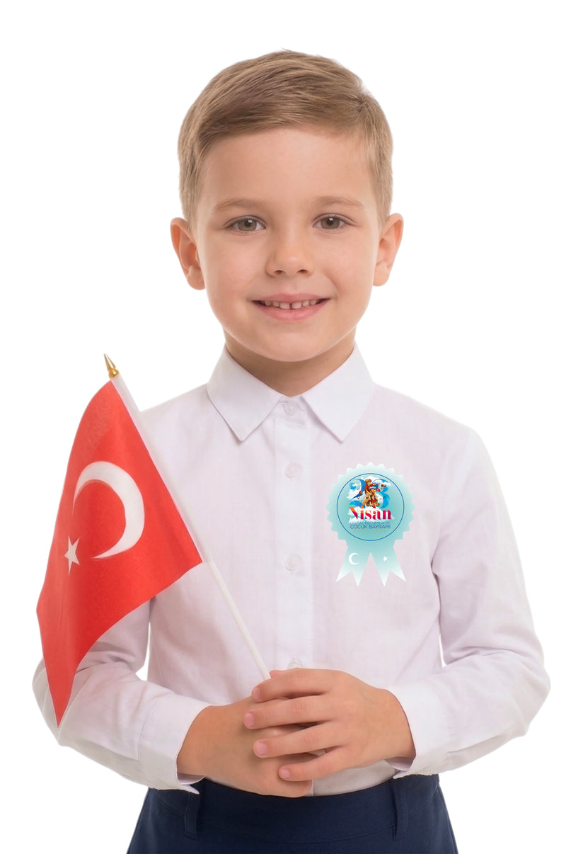 23 Nisan Yaka Fiyonk Sticker Set-zoom-