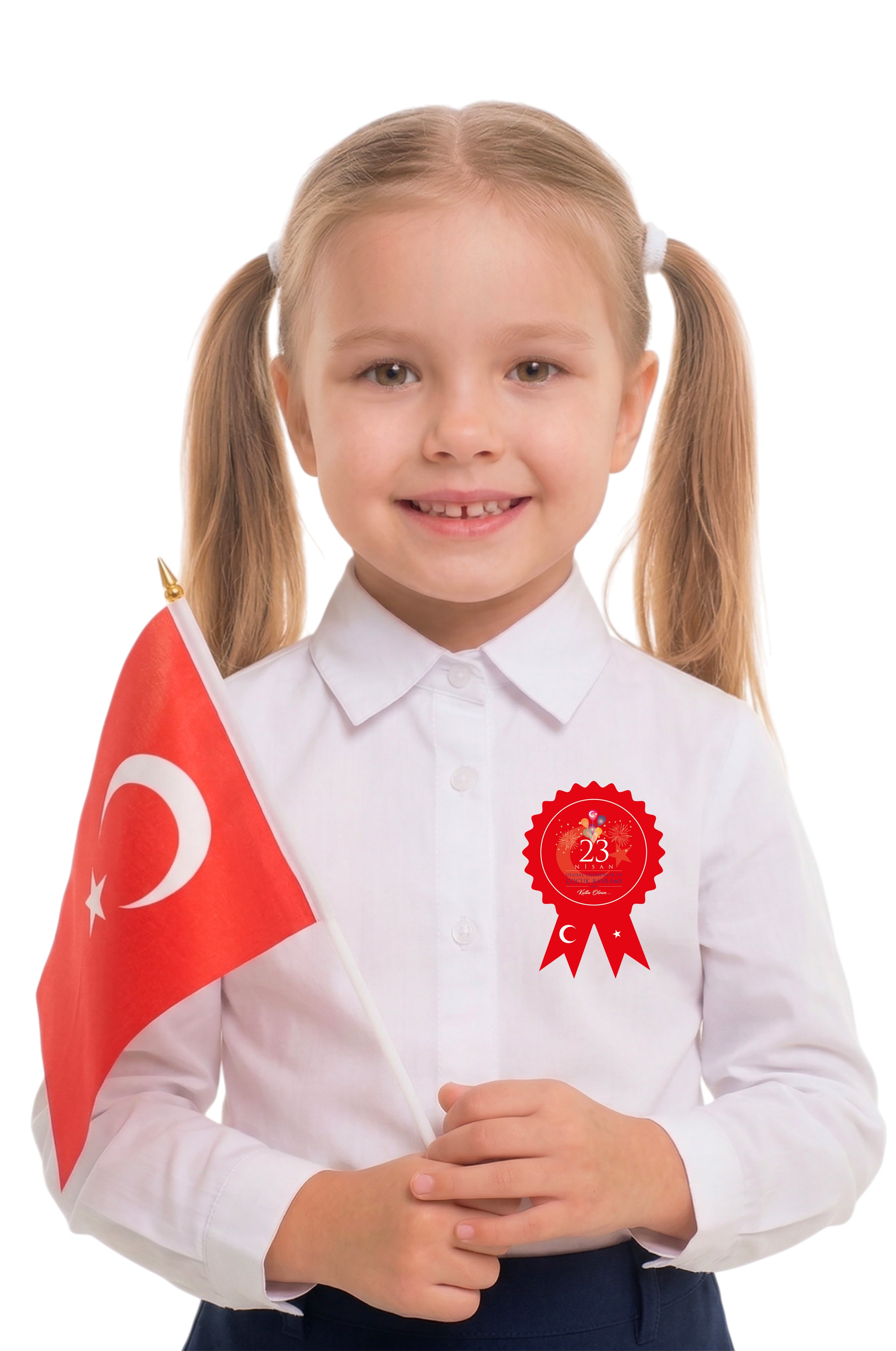 23 Nisan Yaka Fiyonk Sticker Set - pinoobi
